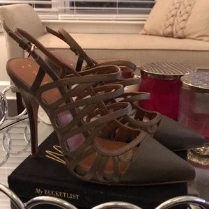 Brand New - Hunter Green Strappy Reiss Heels